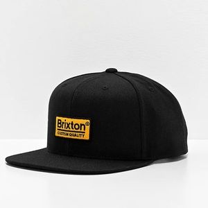 Brixton Palmer II Black & Gold Snapback Hat